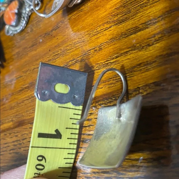 Vintage 925 silver Mexico dangle pierced earrings jewelry - Picture 11 of 13